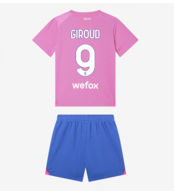 AC Milan Olivier Giroud #9 Tredjeställ Barn 2023-24 Kortärmad (+ Korta byxor)